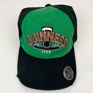 Guinness Beer 1759 Bottle Opener Hat Green & Black Strapback Dad Hat Embroidered